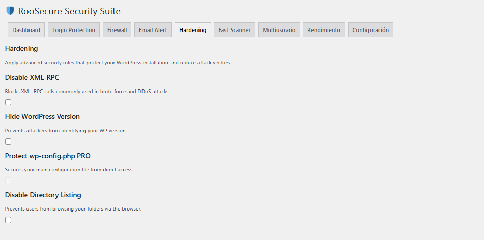 WordPress Hardening Tools